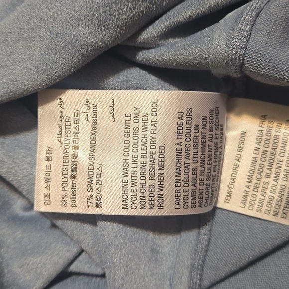 INC International Concepts Faux Suede Open Front Cardigan Light Blue Size M - Picture 8 of 8